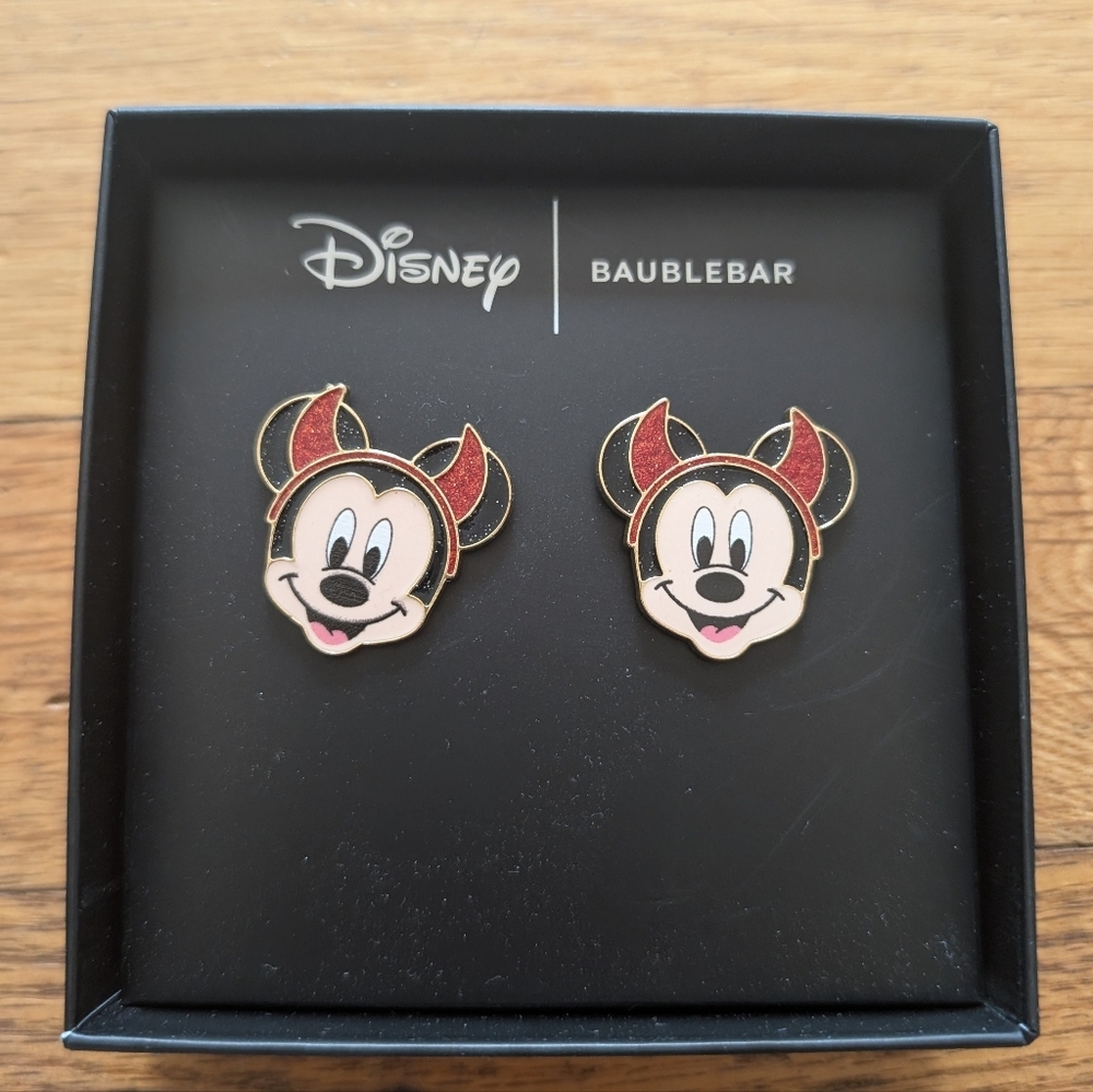 BaubleBar Disney Mickey Mouse Devil Earrings - Picture 2 of 6